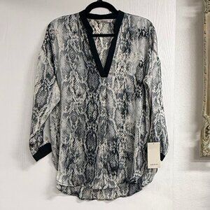 Zara Knit Snake Print Tunic Top Size S